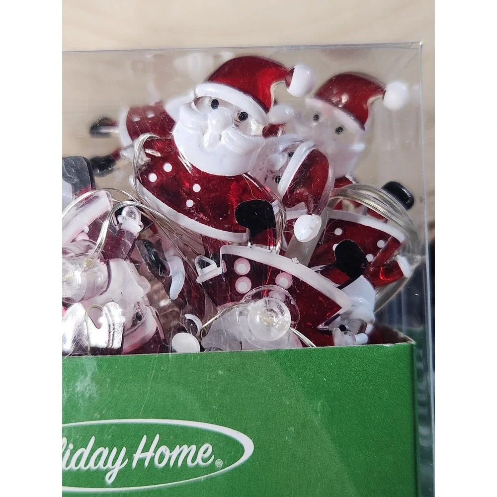 Holiday Home LED Miniature Santa Party Lights For Indoor Use Only 6.2ft~NEW~RARE